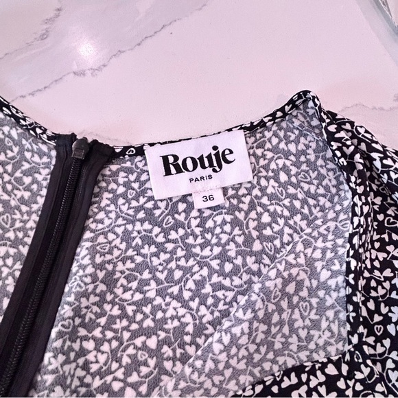 Rouje Wanda Jumpsuit In Black & White Micro Floral - Picture 14 of 15